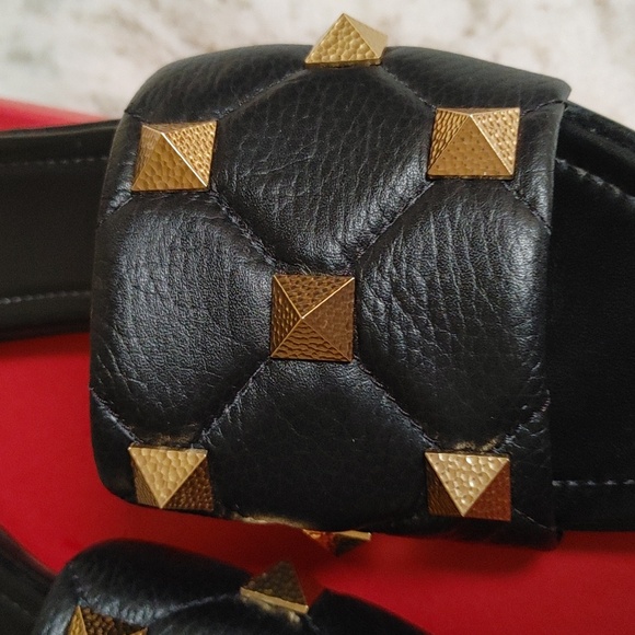 VALENTINO Black Slides Size 40.5 - Picture 12 of 12